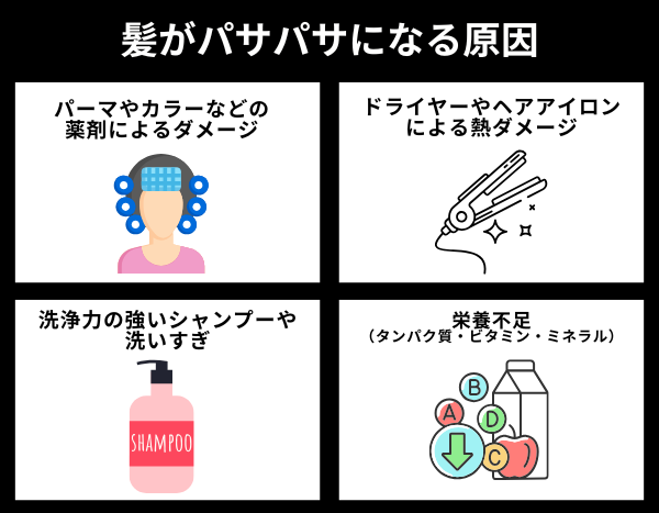 髪がパサパサになる原因