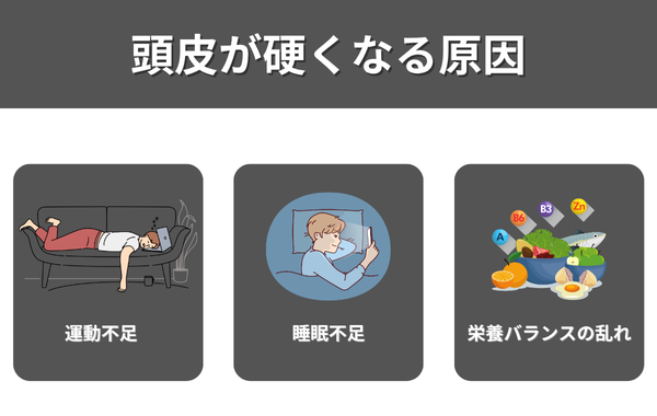 頭皮が硬くなる原因