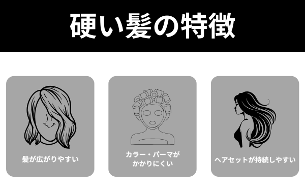 硬い髪の特徴