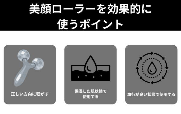 美顔ローラーを効果的に使うポイント