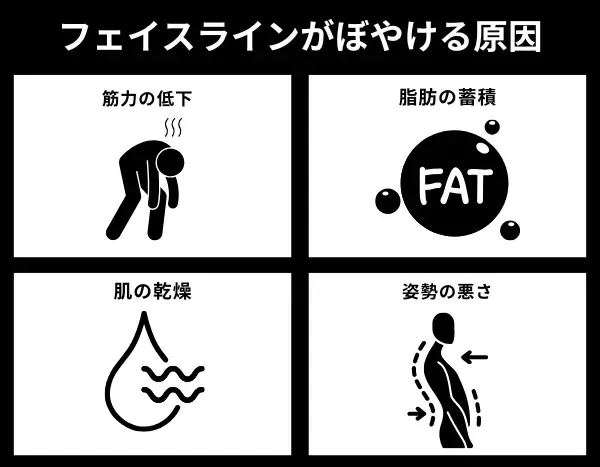 フェイスラインがぼやける原因が分かる画像
