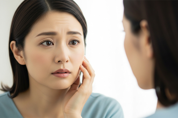 ほうれい線で実年齢よりも老けて見られる