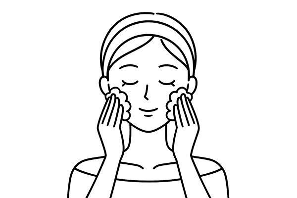 クレンジングをしている女性