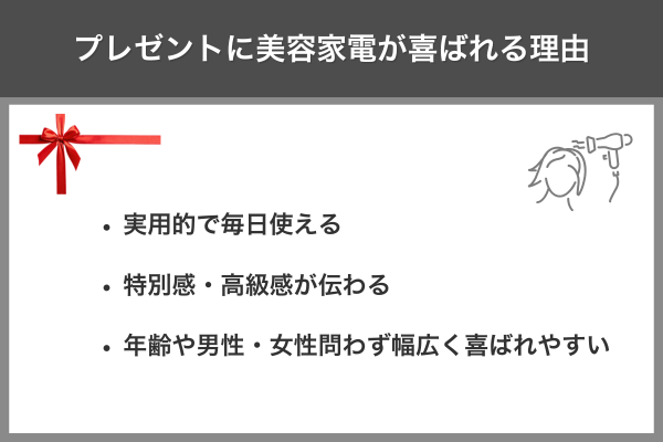 プレゼントに美容家電が喜ばれる理由