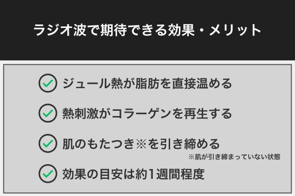 ラジオ波で期待できる効果・メリット