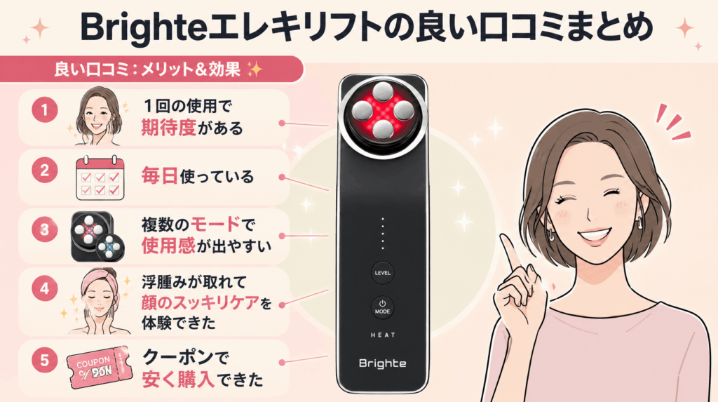 Brighte】エレキリフトの口コミ・評判を調査！効果や使い方を解説